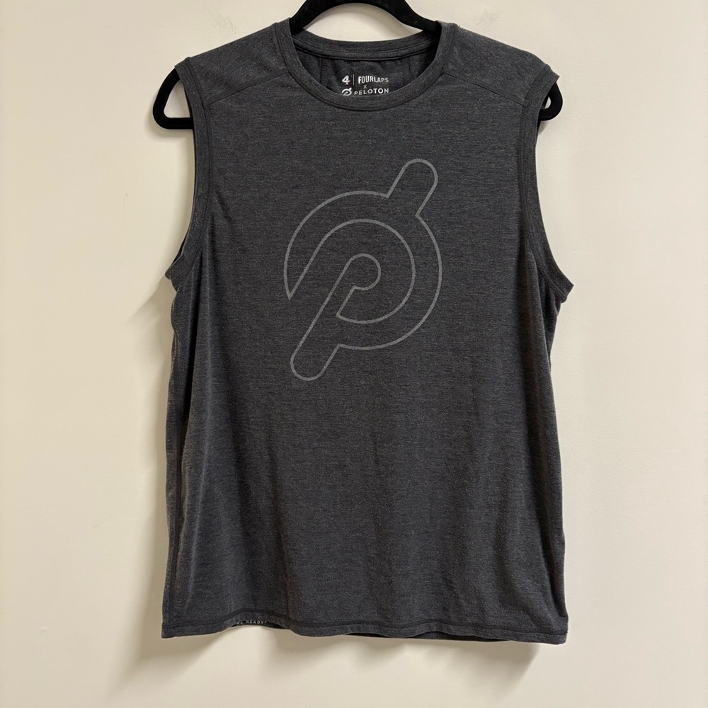 Four Laps X Peloton Gray Tank Size Small Women’s Oversized‎